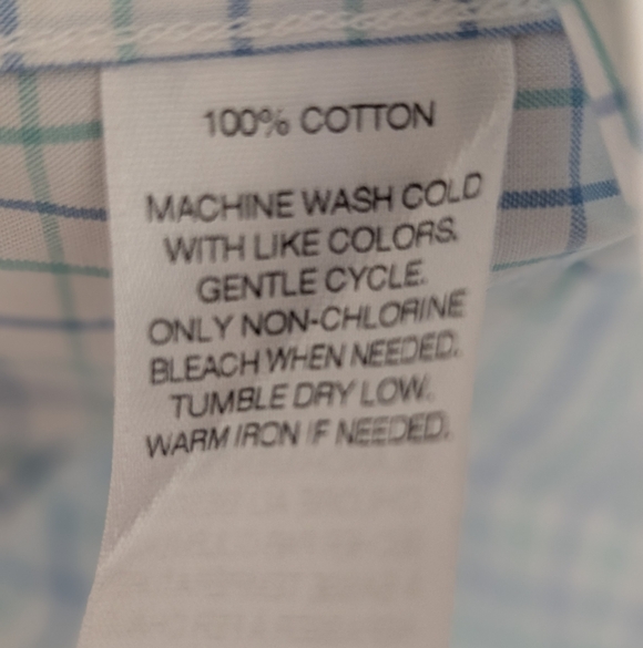 Vineyard vines Kids XL (18) Green & Blue Checkered Shirt 100% cotton - Picture 4 of 8